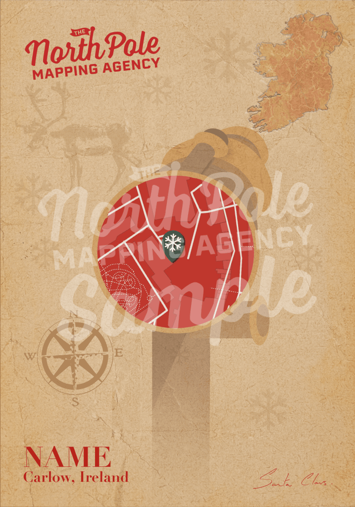 Irish Vintage Map Customized Product