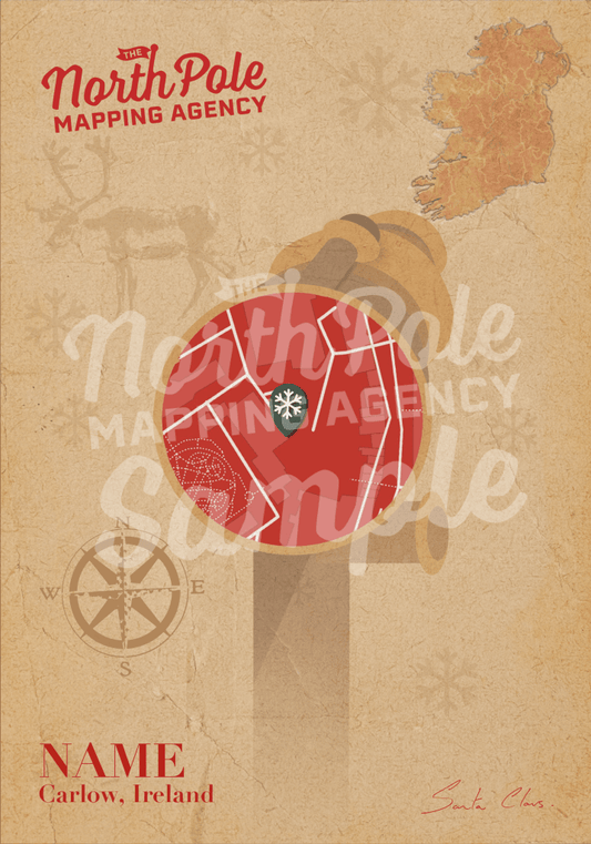 Irish Vintage Map Customized Product